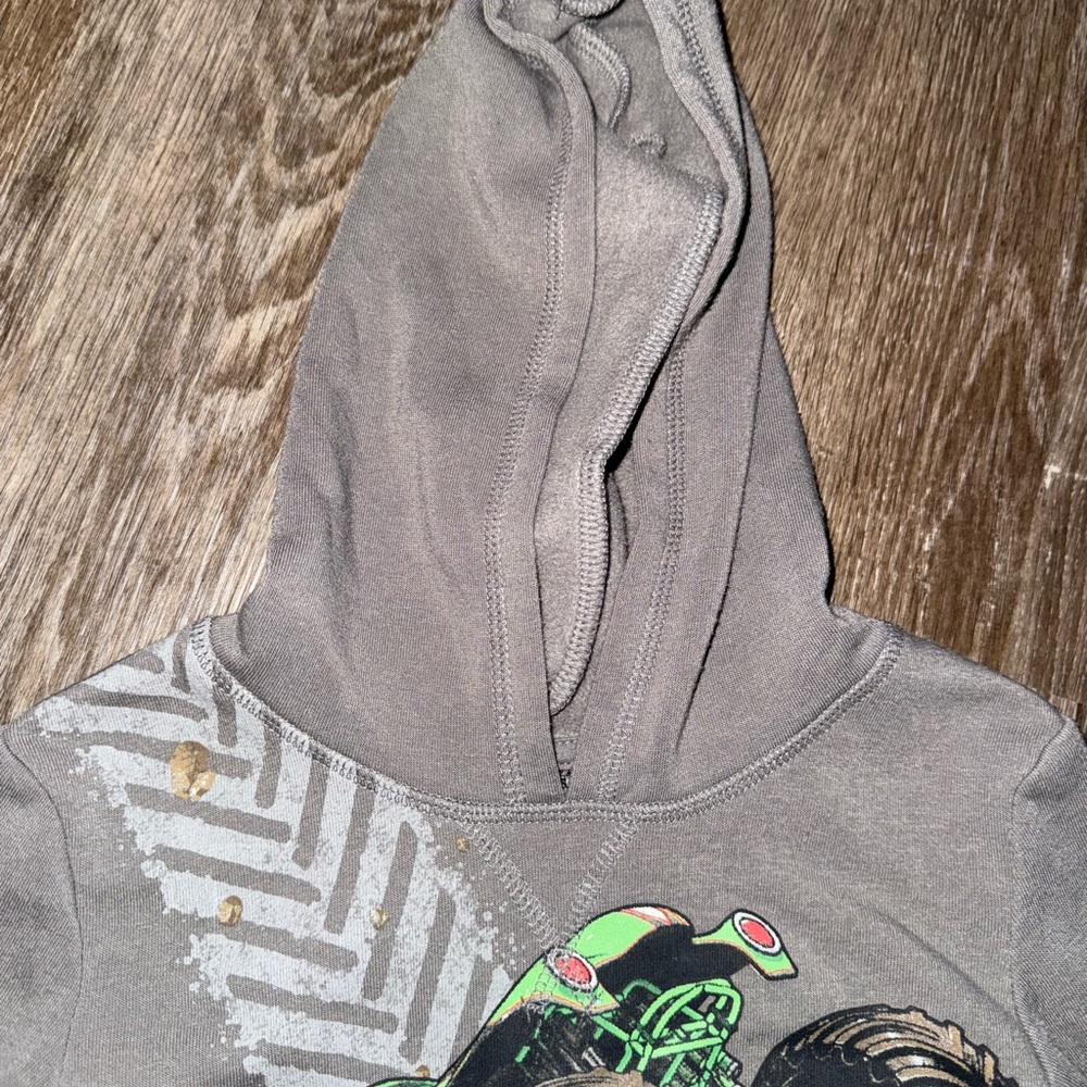 Monster Jam Grave Digger Toddler Boy's Hoodie - Picture 6 of 7